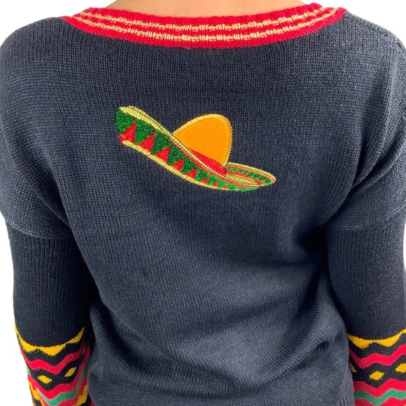 *SOLD* Mexican Christmas Sweater- Feliz Navidad - Picture 4 of 7